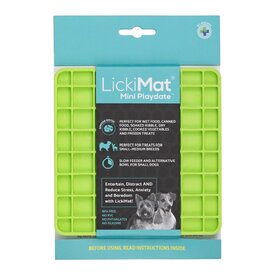 Lickimat Mini Playdate Slow Food Bowl Anti-Anxiety Mat for Dogs - Green image 3