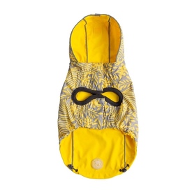 GF Pet Reversible Elasto-Fit Dog Raincoat in Yellow/Leaves image 4