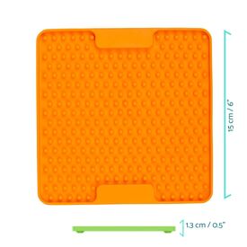 Lickimat Mini Soother Slow Food Bowl Anti-Anxiety Mat for Dogs - Orange image 4