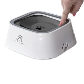 All Fur You Anti Splash Bowl | No Mess Pet Water Bowl - 1 Litre - Grey image 4