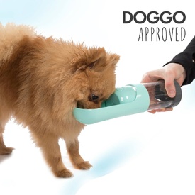 All Fur You Dog Portable Water Bottle blue | Leak-Proof & Travel-Friendly image 5