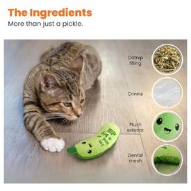 Petstages Crunchy Pickle Kicker Catnip Cat Toy image 5