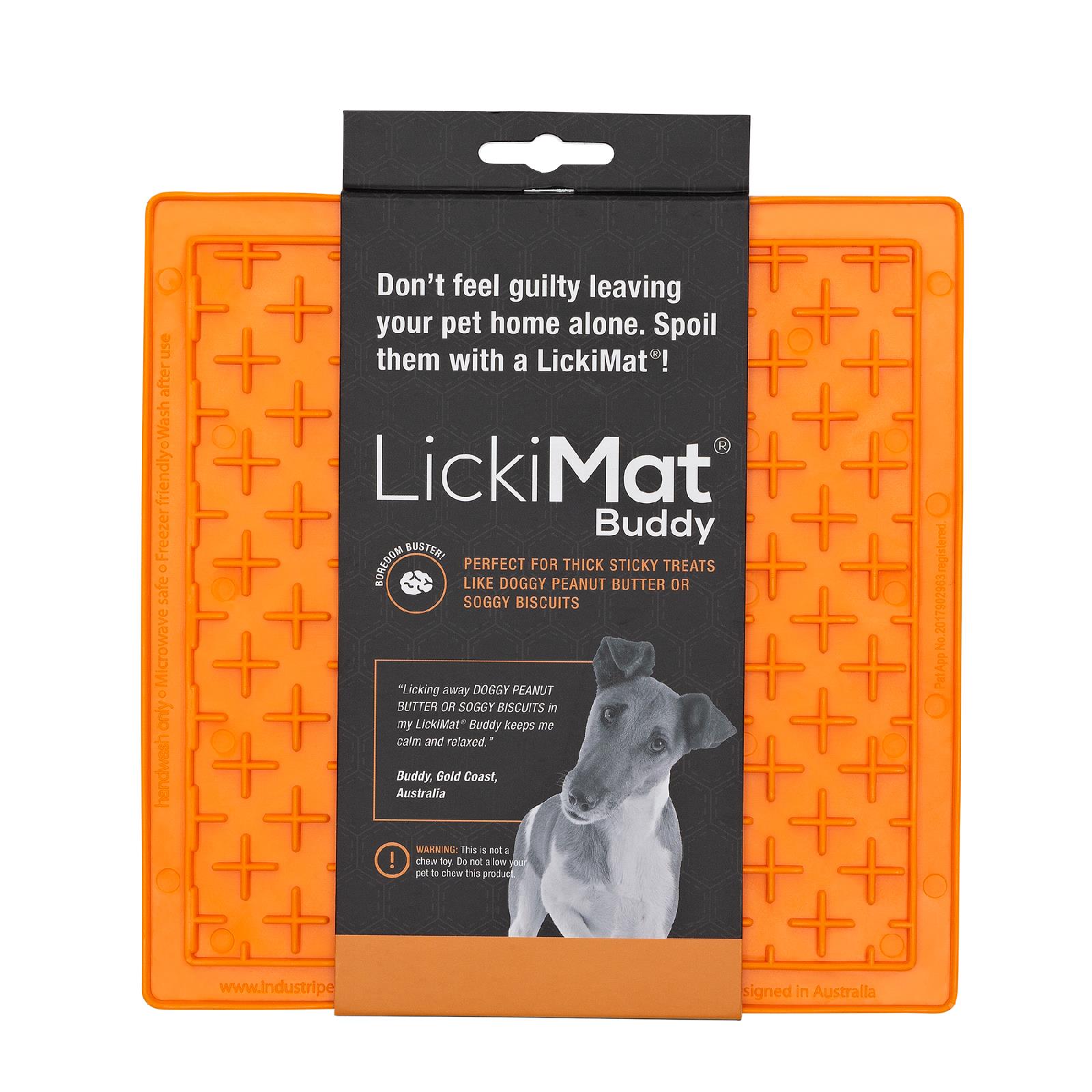 Licking Mat for Dogs & Cats 2 Pack, Slow Feeder Lick Pat with Non-Slip  Design, D