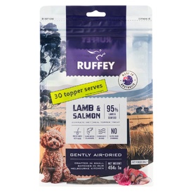 Ruffey Air-Dried Australian Dog Food & Meal Topper - Lamb & Salmon 454g - Natural, Healthy Food for Dogs