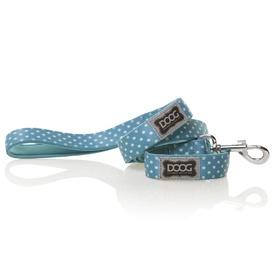 Doog Neoprene Dog Lead - Snoopy - Blue & White Spots