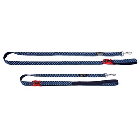 Doog Neoprene Antibacterial Dog Lead - Stella - Navy with White Spots