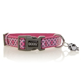 Doog Neoprene Clip Dog Collar - Toto - Geometric Pink & Navy