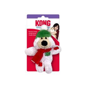 KONG Christmas Holiday Softies Plush Cat Toy x 3 Assorted Bears