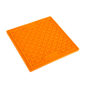 LickiMat Buddy Original Slow Food Licking Mat for LARGE Dogs - Orange