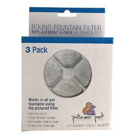 Replacement Filters for the Pioneer Pet Vortex Fountain - Pack of 3 or 6