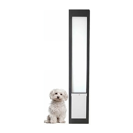 Patiolink Sliding Door Pet Panel Insert & Flap + Locking Bracket for Doors