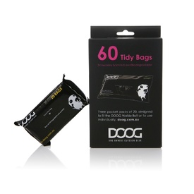 DOOG Dog Poo Pick Up Refill Tidy Bags with Handles - 3 Packs of 20 Bags 