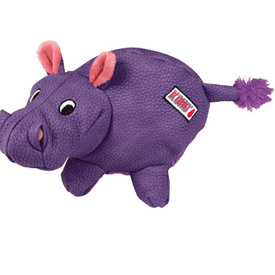 KONG Phatz Textured Squeaker Dog Toy - Hippo - Medium