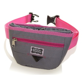 Doog Treat Pouch with Removable Internal Pouch for Dog Treats - Pink & Grey