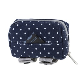 Doog Treat Pouch with Removable Internal Pouch for Dog Treats - Stella - Navy Polka Spots