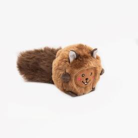 Zippy Paws Bushy Throw Crinkly Plush Fetch Dog Toy - Squirrel