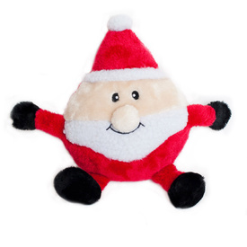 Zippy Paws Christmas Brainey Plush Dog Toy - Santa