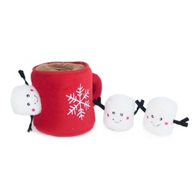 Zippy Paws Christmas Holiday Burrow Dog Toy - Hot Cocoa & Marshmallows