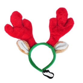 Zippy Paws Christmas Deer Antler Headband for Dogs