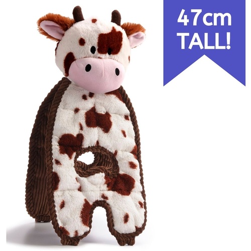 Charming Pet Cuddle Tugs Plush Dog Toy with K9 Tough Guard - Cow main image