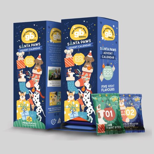 Golden Bone Bakery Christmas Advent Calendar filled with Dog Treats - Small Tower main image