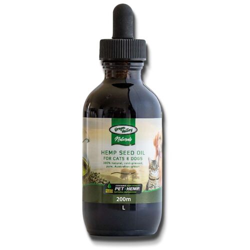 Green Valley Naturals Pure 100% Australian Hemp Oil for Cats & Dogs 200mL main image