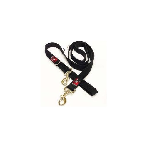 Black Dog Double-Ended Training Dog Lead - Regular Width - Black main image