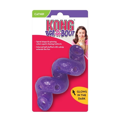 Kong Bat-A-Bout Spiral Roll-Around Glow-in-the-Dark Cat Toy main image