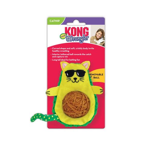 KONG Wrangler AvoCATo Crinkle Textured Catnip Cat Toy main image