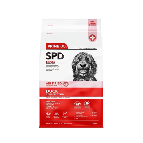 Prime100 SPD Air Dried Dog Food Single Protein Duck & Sweet Potato 2.2kg  main image