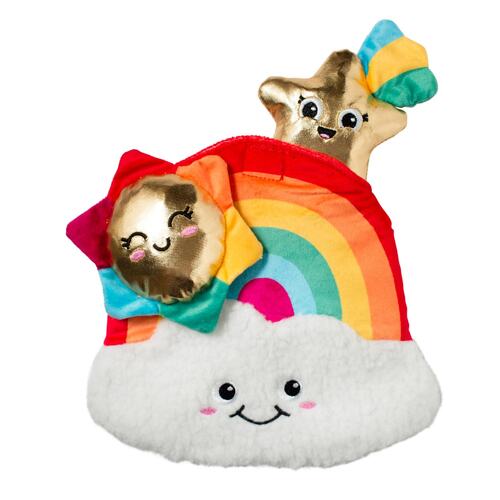 Fringe Studio Look On Bright Side Rainbow Hide & Seek Burrow Dog Toy main image