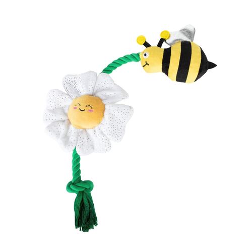 Fringe Studio Im Pollen For You Plush & Tug Rope Dog Toy main image