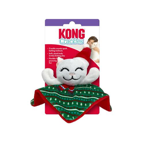 KONG Christmas Holiday Crackles Santa Kitty Cat Toy main image