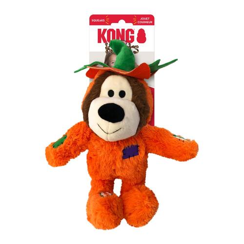 KONG Halloween Wild Knots Pumpkin Bear Plush Tug Dog Toy main image