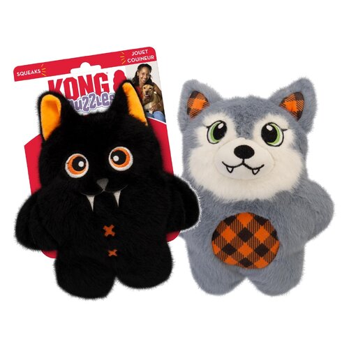 KONG Halloween Snuzzles Plush Dog Toy - Assorted Orange/Black main image