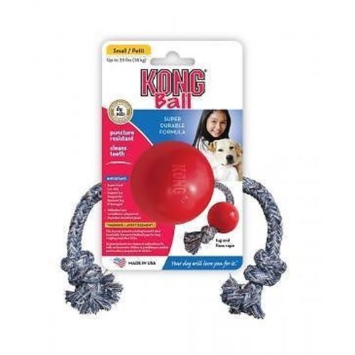 kong ball with rope dog toy