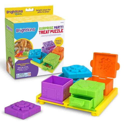 Brightkins Surprise Party! Dog Treat & Food Interactive Puzzle Toy main image