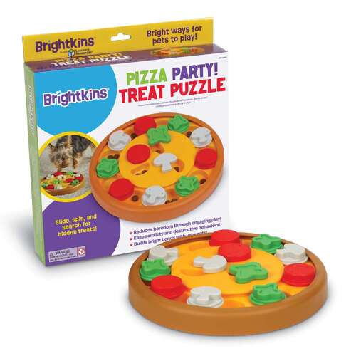 Brightkins Pizza Party! Interactive Dog Treat & Food Puzzle Toy main image