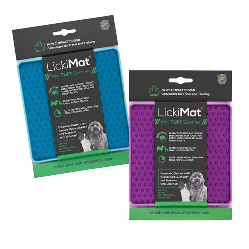 Lickimat Mini Tuff Soother Slow Food Bowl Anti-Anxiety Mat for Dogs main image