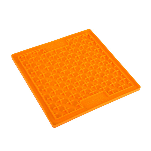 LickiMat Buddy Original Slow Food Licking Mat for LARGE Dogs - Orange main image