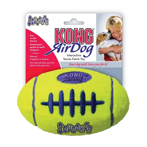 KONG AirDog Squeaker Football Non-Abrasive Fetch Dog Toy main image