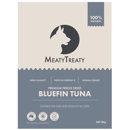Meaty Treaty Freeze Dried Australian Bluefin Tuna Cat & Dog Treats 80g main image