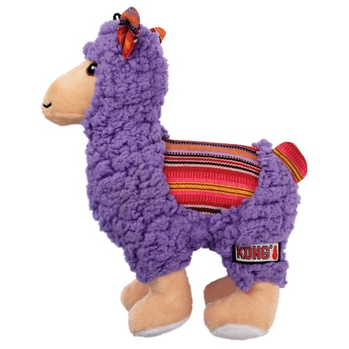 KONG Sherps Plush Multi-textured Squeaker Dog Toy - Llama main image