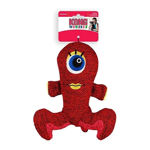 KONG Woozles Plush Squeaker Alien Dog Toy - Red main image