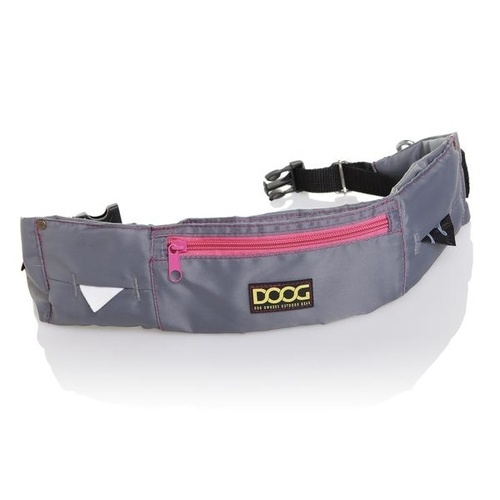 DOOG Hands-Free Dog Walkie Belt in Grey/Neon Pink - New Design & Size! main image