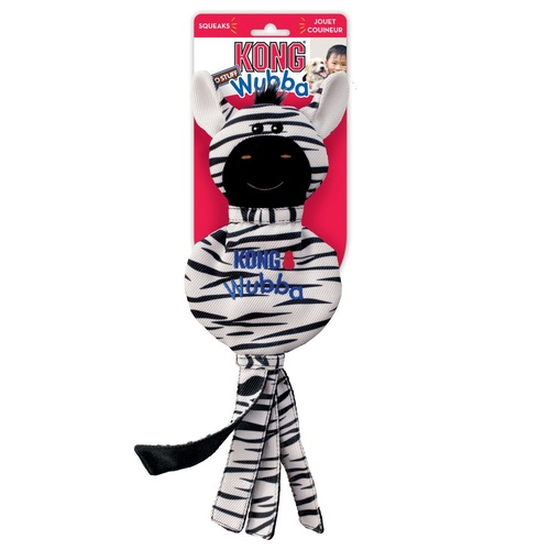 KONG Wubba No Stuff Squeaker Dog Toy - Large Zebra main image