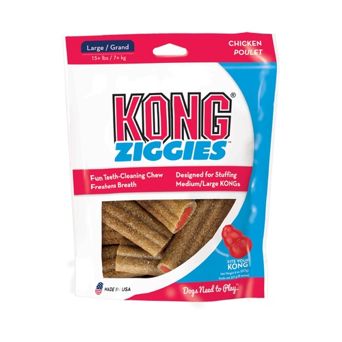 KONG Stuff'N Ziggies Chicken Flavoured Dog Treats - Made in USA - Large main image