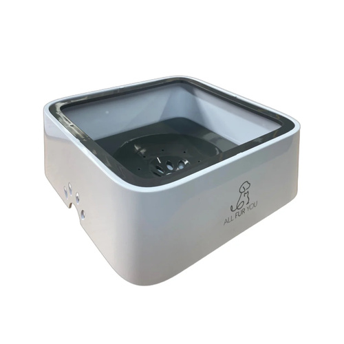 All Fur You Anti Splash Water Bowl | No Mess Pet Water Bowl - Grey 2 Litres main image