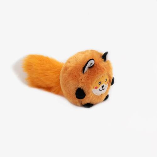 Zippy Paws Bushy Throw Crinkly Plush Fetch Dog Toy - Fox main image