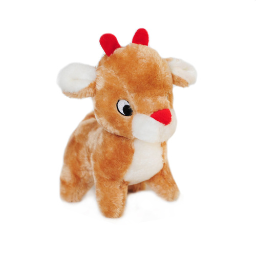 Zippy Paws Christmas Deluxe Plush Squeaker Dog Toy - Reindeer main image